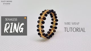 Seamless Spinel Wire Wrap Ring Tutorial| Easy Ring| DIY Ring| DIY Jewelry| How to make