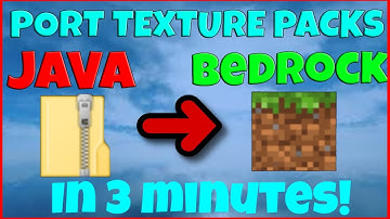 How To Port Packs From Java To Bedrock!
