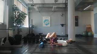 Supine Isometric Single Leg Hamstring on Foam Roller