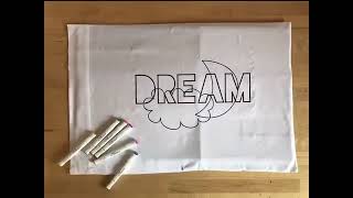 Coloring Pillowcase Kit with Permanent Fabric Markers Included