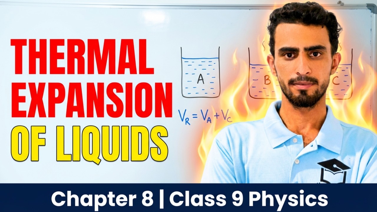 Thermal Expansion of Liquids | Real & Apparent Expansion | Chapter 8 ...
