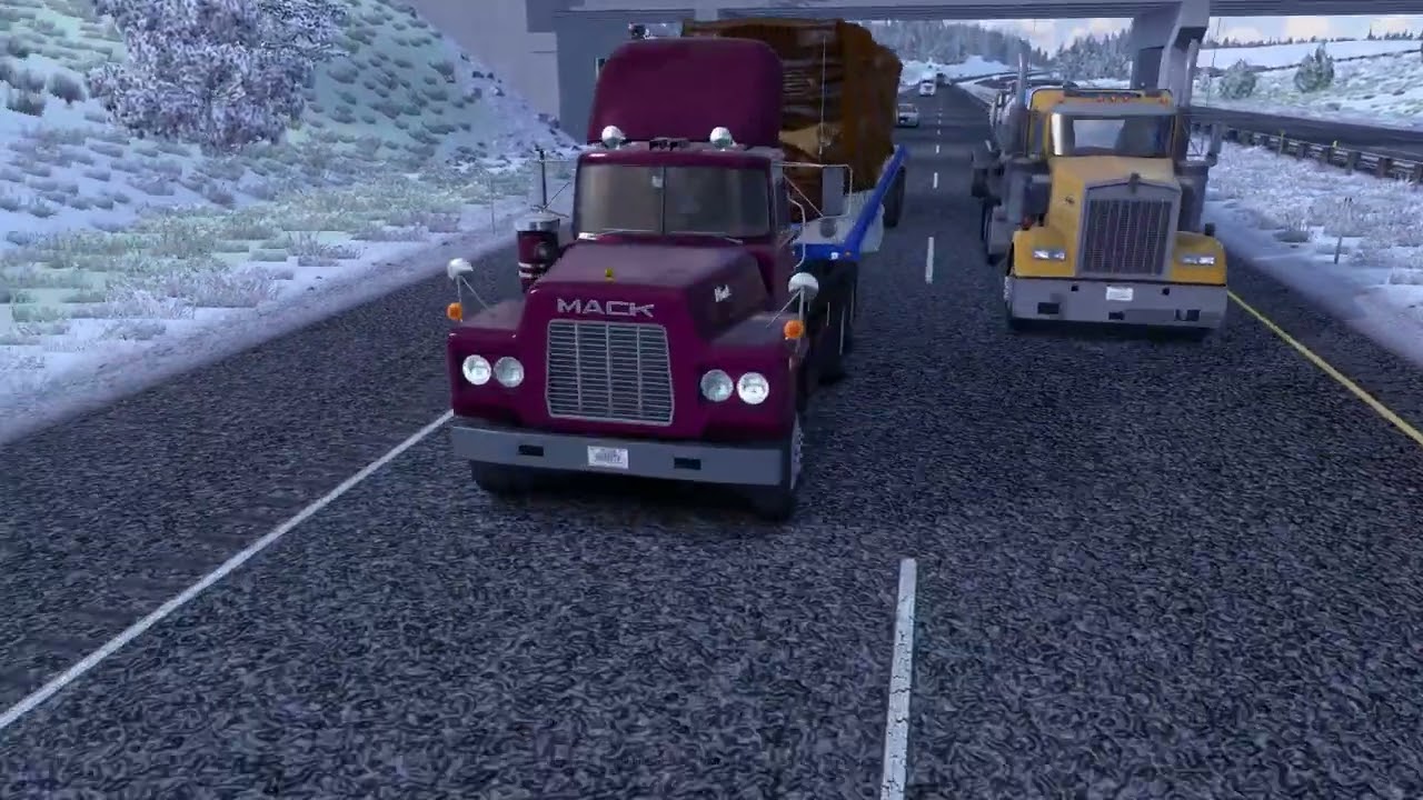 American Truck Simulator - Using the five-speed transmission with the Mack R and a 237hp engine