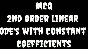2nd order linear ODE
