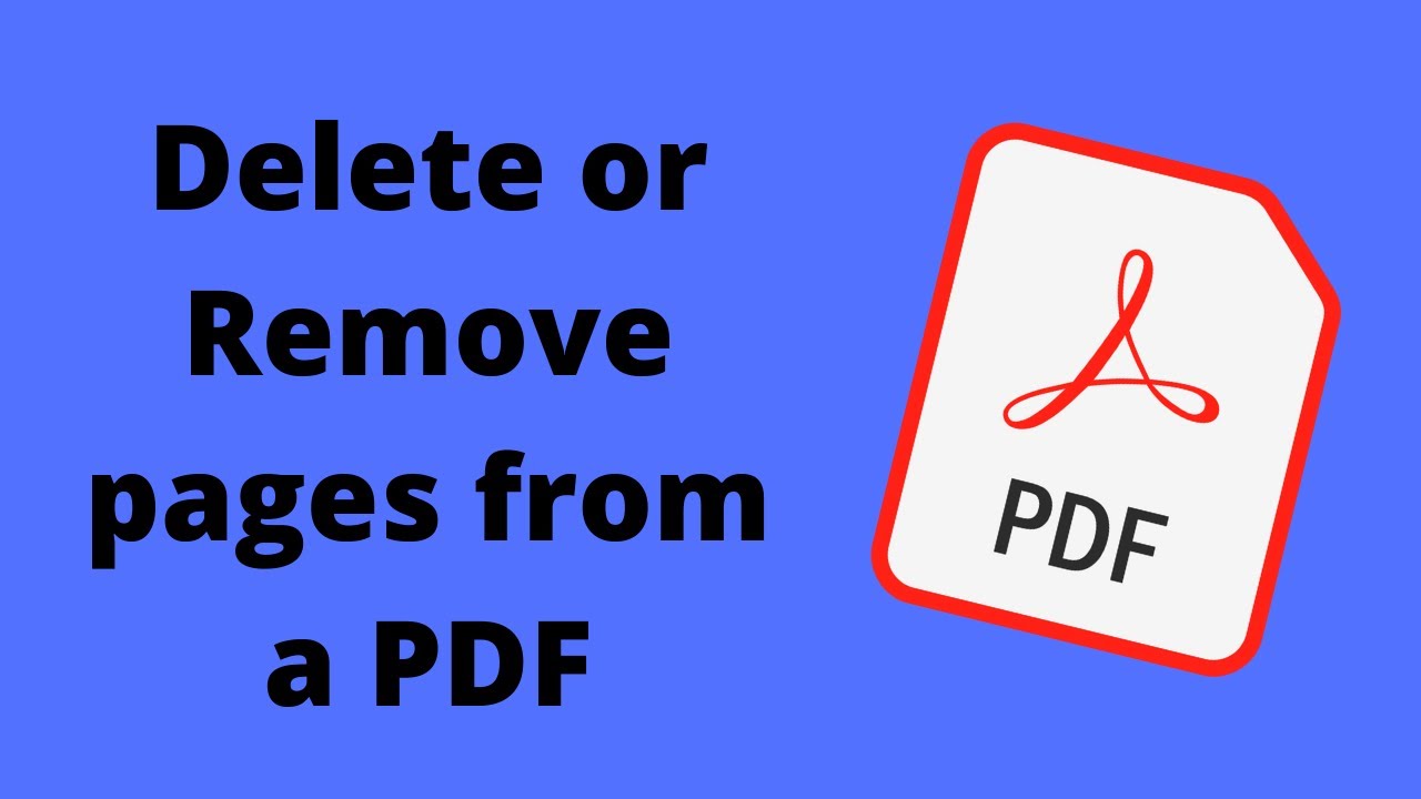 Remove pdf. Delete pages