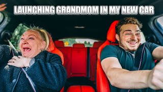 NEW CAR REVEAL + LAUNCHING GRANDMOM *HILARIOUS*