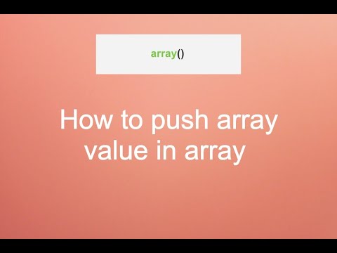 php array_push  2022 New  how to push value in array with array_push function