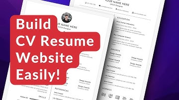 Responsive Resume CV Design Website Template using HTML and CSS only