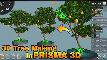 PRISMA 3D: How To Create A beautiful 3D TREE model in mobile