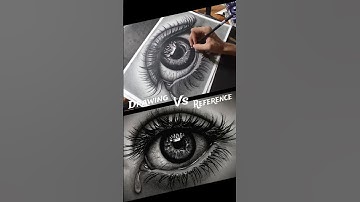 Drawing Hyperrealistic Eye - Graphite & Charcoal. #drawing #sketch