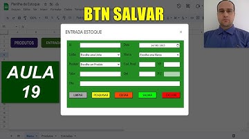 Script Botão Salvar Formulário HTML de Entrada - Planilha Google - Aula 19