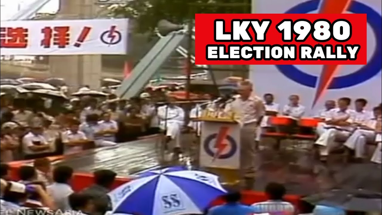 Lee Kuan Yew's 1980 PAP Election Rally @ Fullerton Square - YouTube