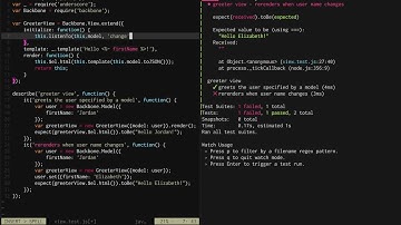 TDD: Writing a Backbone View with jest --watch