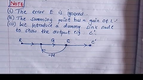 problem 1 on converting block diagrams to signal flow graphs