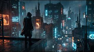 Futuristic Dystopian Sleep Drone 🌌 Deep Sleep Music with Megacity Blade Runner Vibez 4K