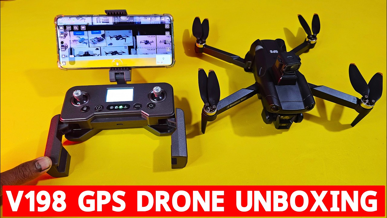 🇺🇸 V198 4K GPS Drone Unboxing & Flight Test | Budget Camera Drone Review 2026