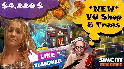 SimCity Build It *New* Vu Shop, Trees & bridge(update}