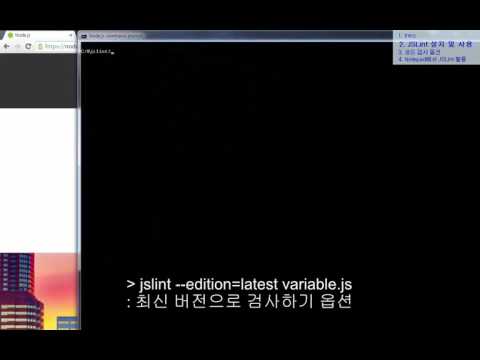JSLint 2  JSLint 설치 및 사용
