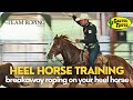 Rope horse training  breakaway roping on your heel horse