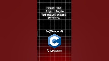 Print Right Angel Triangle(star) pattern in C program | #cprogramming | #codingshorts  | #shorts