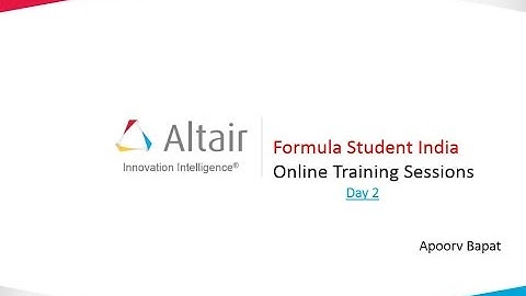 Formula Student India - Online Training Session - Day - 2