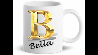 Personalized Initial Mug, Initial Gold letters, Personalized coffee Mug, Mother's day, fathers Day,