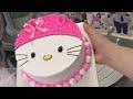 Cách làm bánh kem Hello Kitty đơn giản nhất - How to make Hello Kitty birthday cake