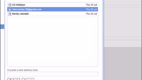 Embed your calendar in Google Sites