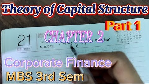 Theory of Capital Structure MBS 3rd sem