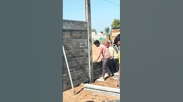 Ready made compound boundary fins are easily installed by labor team. #readymade #boundarywall #rcc