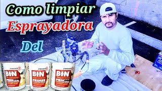 Cómo lavar esprayadora de pintura (BIN PRIMER) paso a paso