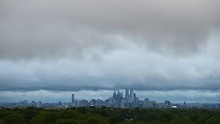 Stormy Skies Time Lapse of Philadelphia Skyline