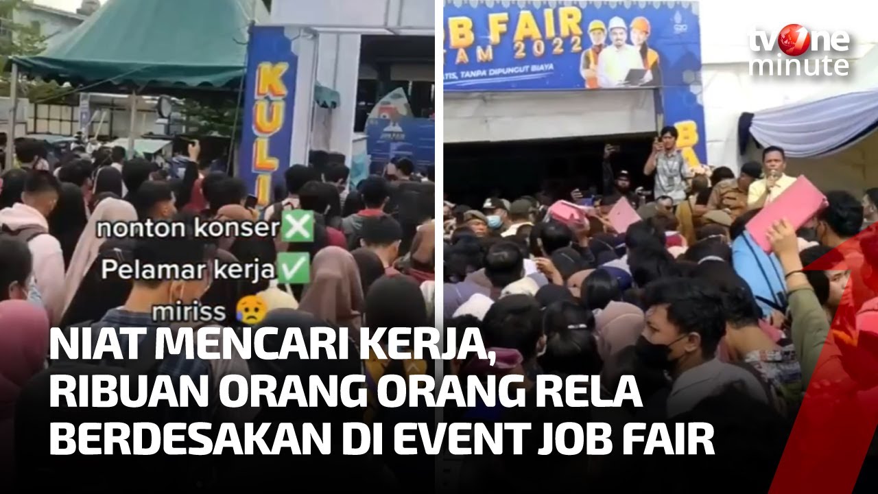 Sedih! Ribuan Orang Berdesakan saat Ikuti Event Job Fair | tvOne Minute