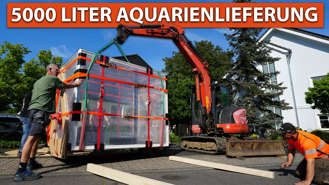 5000L Aquariumlieferung! - 1 Tonne und 2cm Platz...