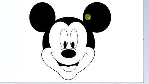 How to Draw Mickey Mouse in MS Paint #drawing #art  #kids #mickeymouse #howtodraw #cartoondrawing