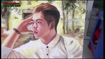 vẽ tranh chân dung sơn dầu -  trieuart.com ĐT 078 675 7979