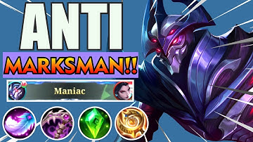 MANIAC! ZHASK SPESIAL BUILD FOR COUNTER META MARKSMAN TOP 1 GLOBAL ZHASK GAMEPLAY MOBILE LEGEND 2022