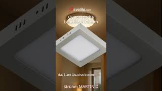 Quadratische Leuchte in Chrom Strühm MARTIN D