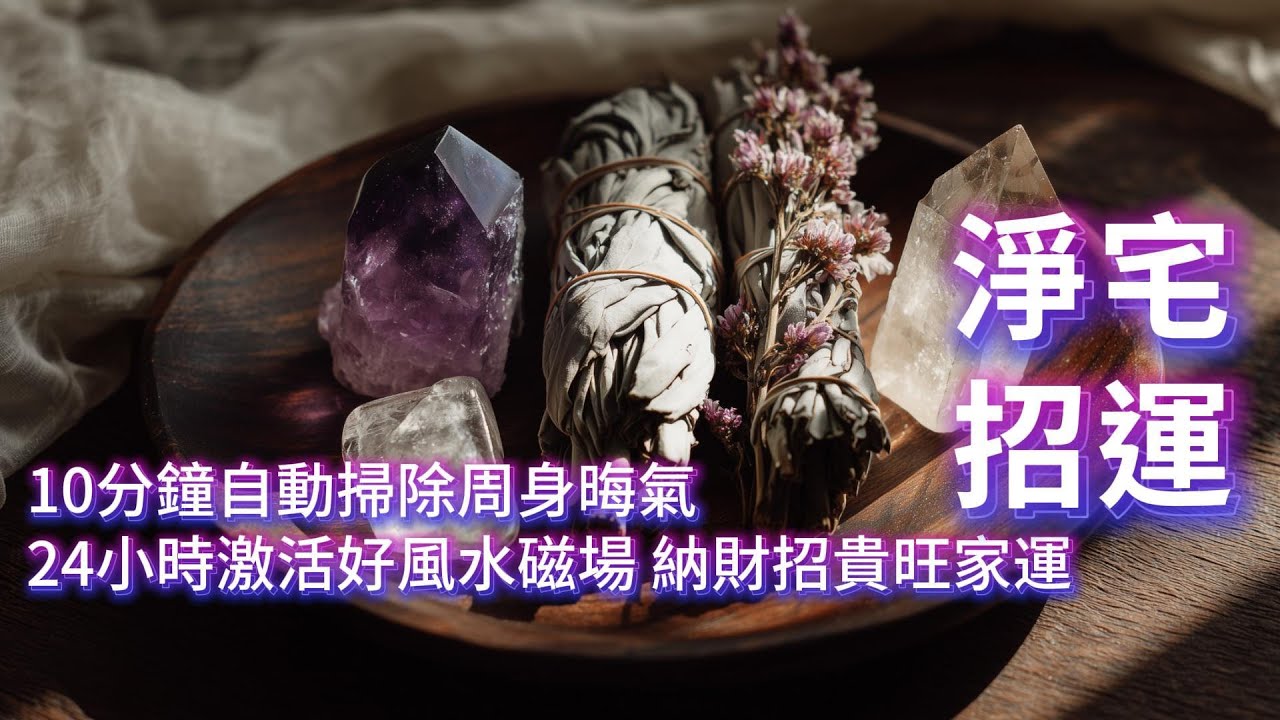 全屋大掃除搭配音波淨化術，強效驅負清零、宅運飆升逆襲，貴人磁場同步激活。10分鐘自動掃除周身晦氣 ，24小時激活好風水磁場！納財招貴旺家運 🍀財富八方匯聚💰貴人主動相助🍀好運財運全都入宅 好運 音樂