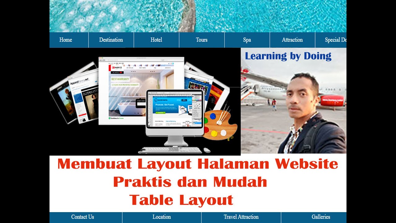 Cara Membuat Design Website HTML Dengan Table Layout 