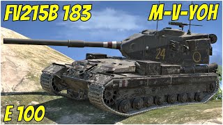 FV215b 183, M-V-Yoh & E100 ● Mad Games WoT Blitz