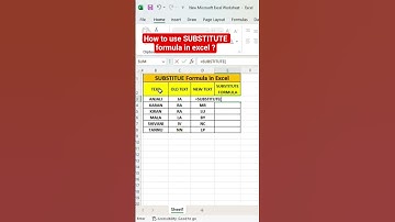 SUBSTITUTE formula in excel. #exceltricks #exceltips #excelformula #excelfunctions #exceltutorial .