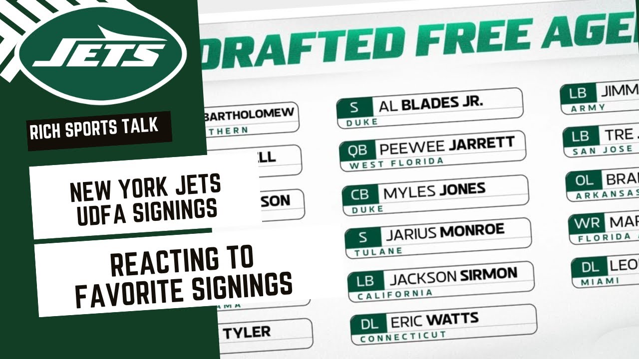 New York Jets UDFA Signings YouTube