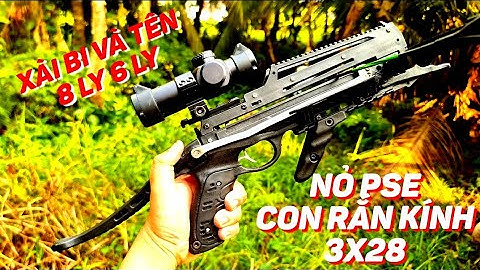 NỎ SĂN PSE CON RẮN SỬ DỤNG BI VÀ MŨI TÊN 6 LY VÀ 8 LY LÊN ỐNG NGẮM 3X28