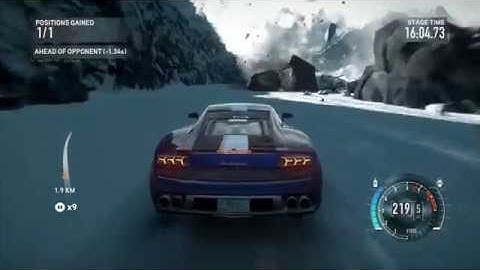 Mountain, snow, Slippery roads and AVALANCHE (NFS: The RUN)