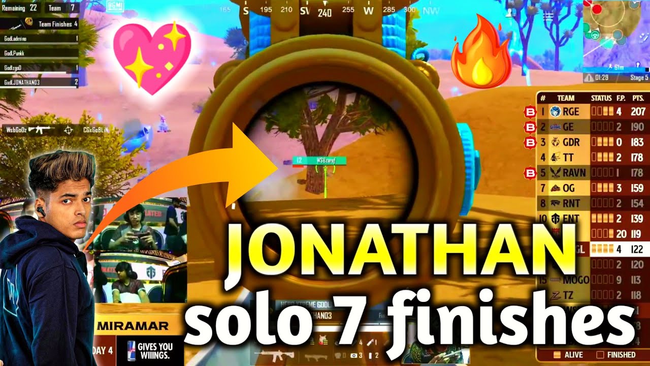 Godlike 10 finishes in BGMS 😱🔥 || Jonathan solo 7 finishes || Godlike ...