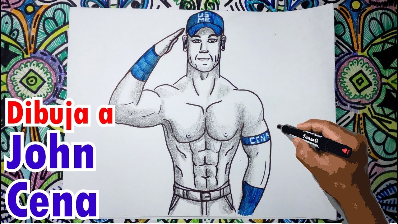 Aprende a dibujar a John Cena - Luchador de la WWE - thptnganamst.edu.vn