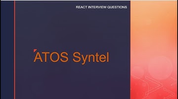 ATOS Syntel React Interview Questions