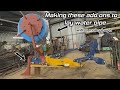 Fabricating pipe reel to lay water pipe with mole plough