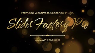 Create Awesome Slideshow On WordPress Website Using Slider Factory Pro WordPress Plugin #slideshow