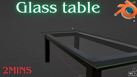💯 How to make a glass table in Blender, Modeling and texturing glass in just ⏳ 2 minutes
